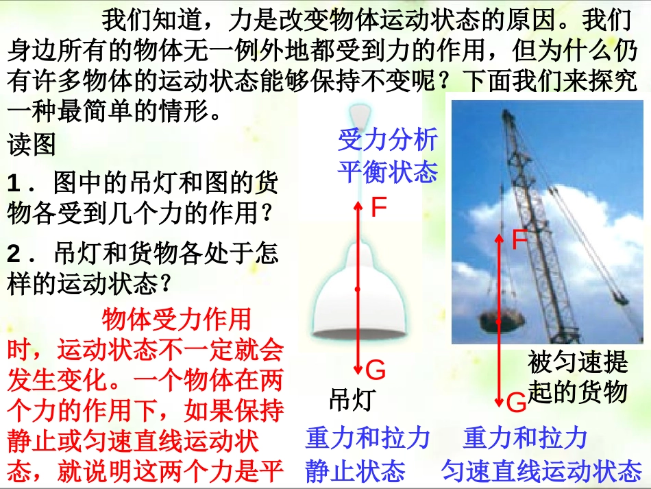 《二力平衡的条件》PPT课件[浙教版七年级科学下册]_第2页