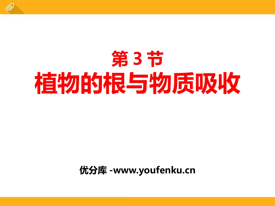 《植物的根与物质吸收》PPT课件[浙教版八年级科学下册]_第1页