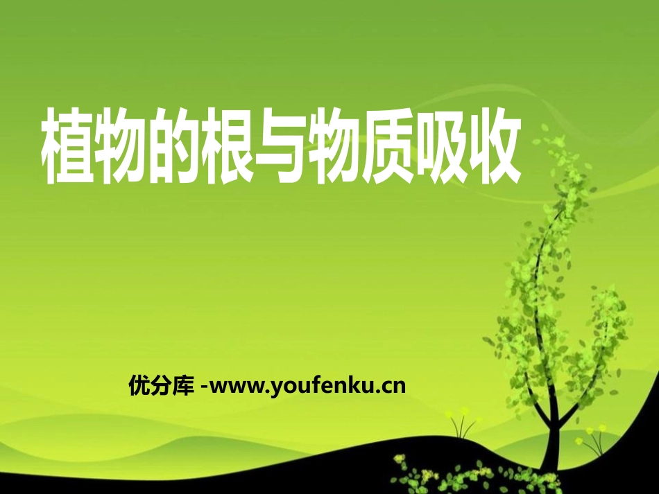 《植物的根与物质吸收》PPT课件[浙教版八年级科学下册]_第1页