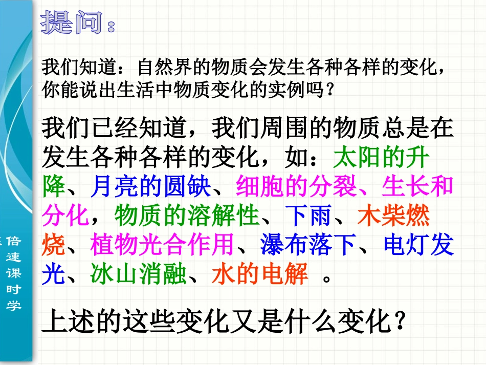 《物质的变化》PPT课件[浙教版九年级科学上册]_第1页
