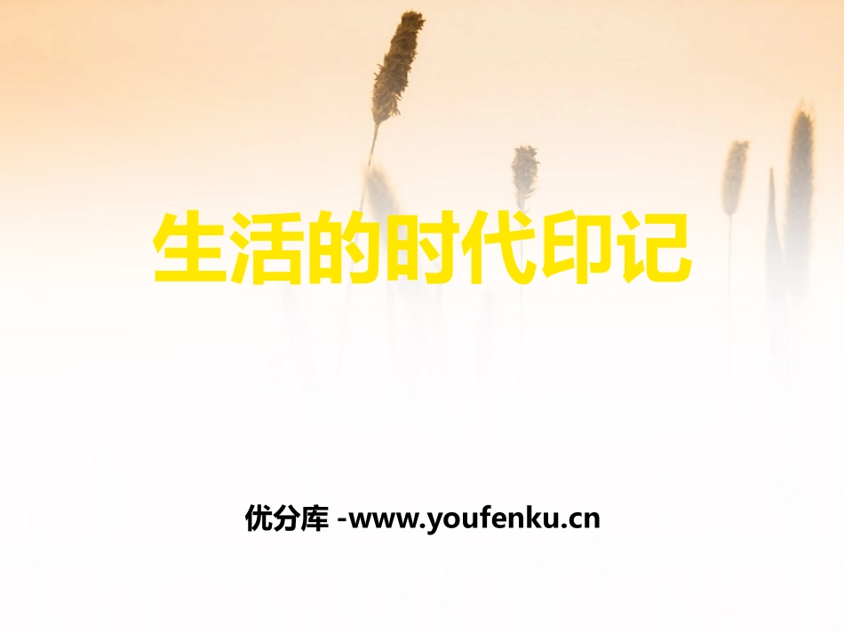 《生活的时代印记》生活的变化PPT课件[人教版历史与社会七年级]_第1页