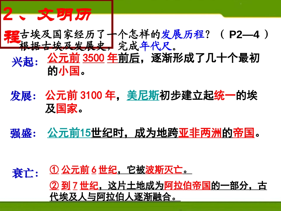 《古代埃及》多元发展的早期文明PPT课件[人教版历史与社会八年级]_第3页