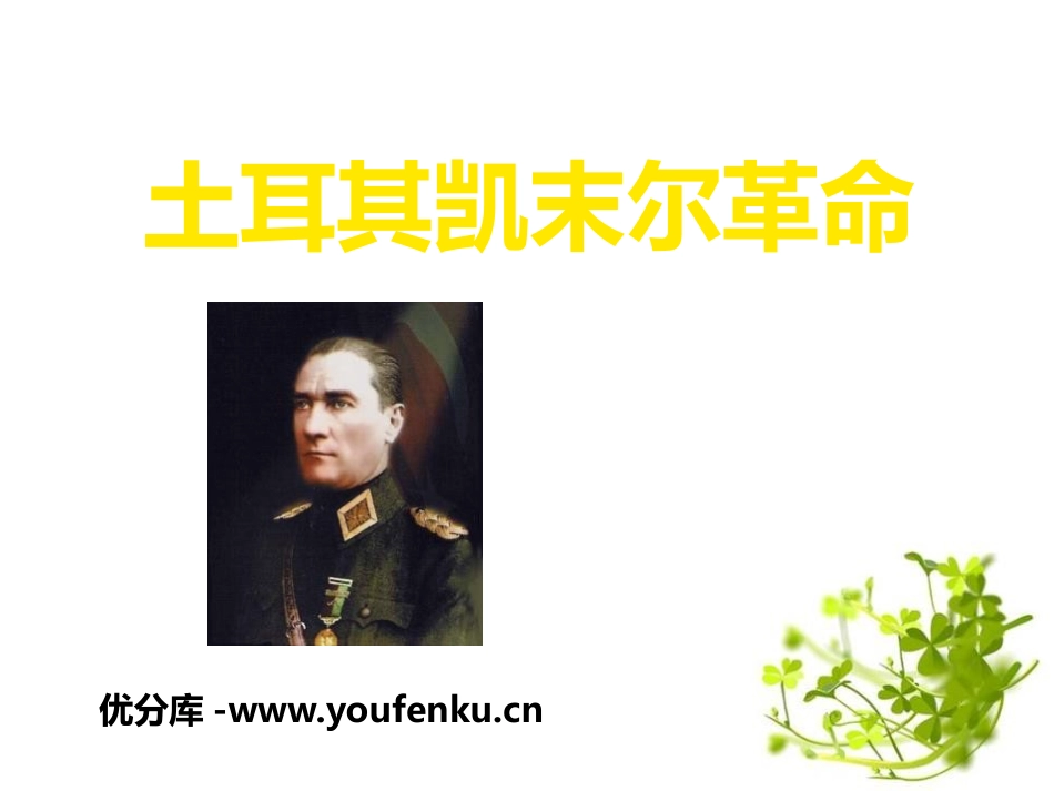 《土耳其凯末尔XXX》开辟新的发展道路PPT课件_第1页