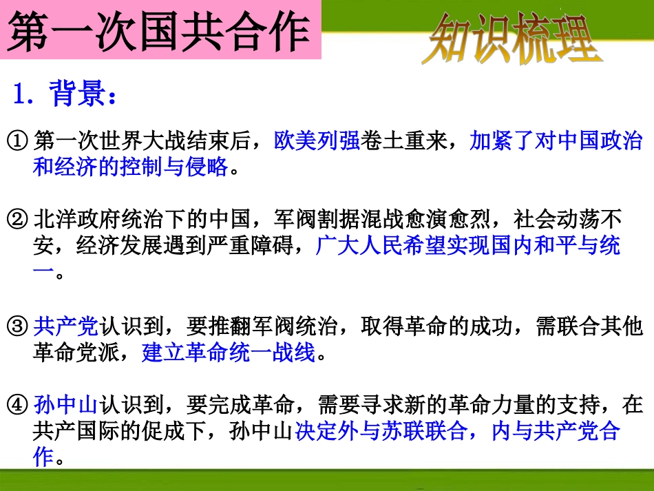 《第一次国共合作与北伐战争》开辟新的发展道路PPT课件_第2页