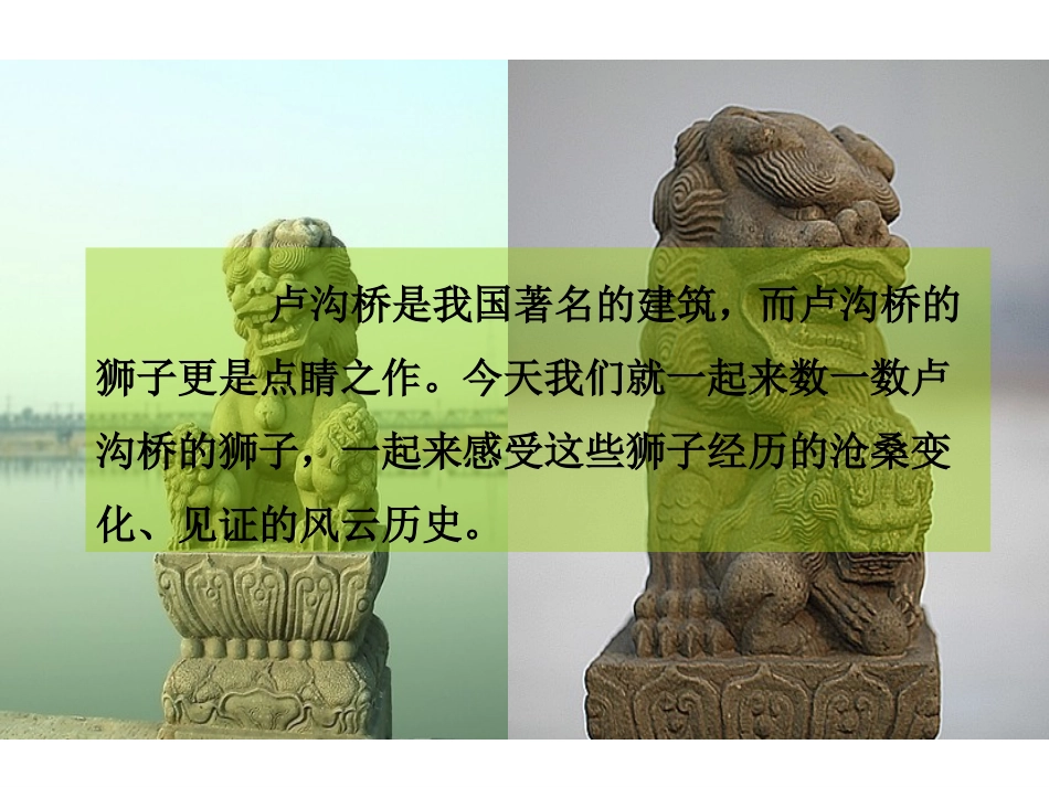 《卢沟桥的狮子》PPT课件[鄂教版三年级语文上册]_第2页