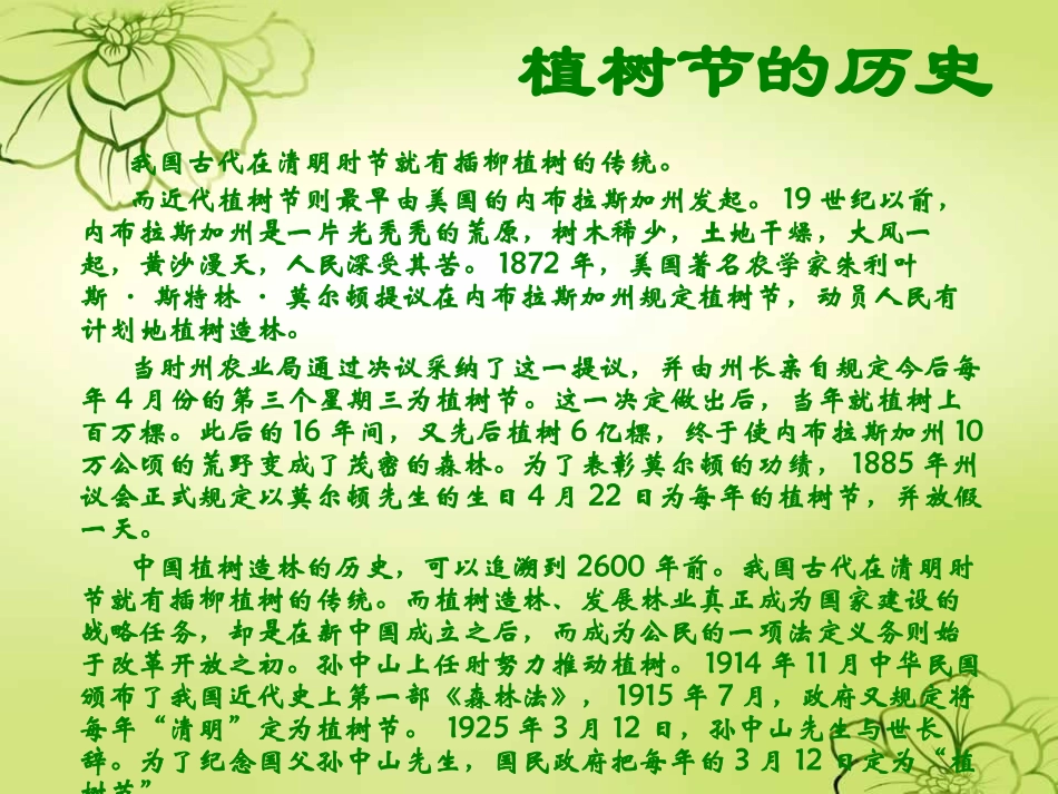 《多一片绿叶 多一份温馨》PPT课件[节日主题班会PPT]_第2页