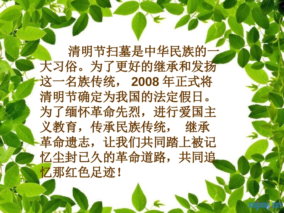 《缅怀XXX先烈,继承XXX遗志！》PPT课件[节日主题班会PPT]_第3页