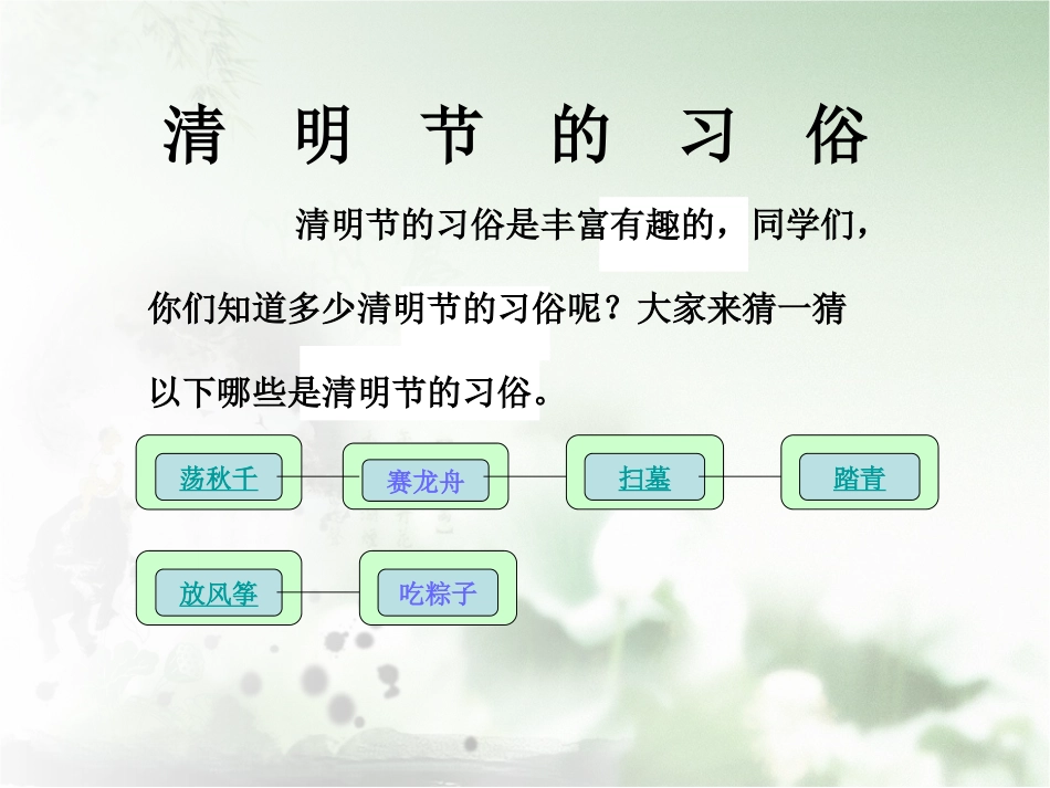 《听风听雨过清明》PPT课件[节日主题班会PPT]_第2页