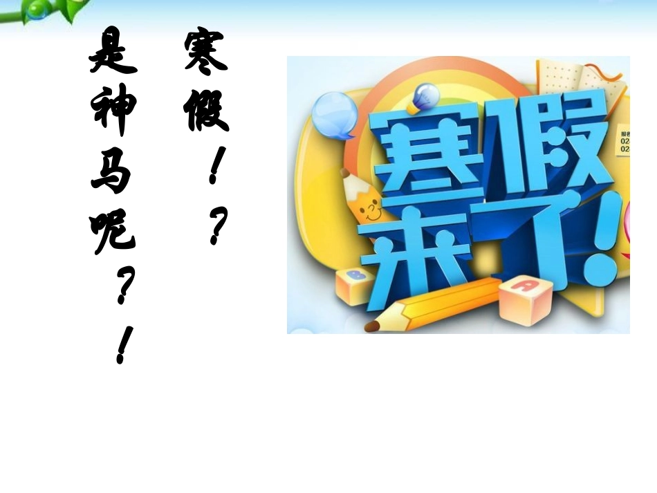 《我的寒假我做主》PPT课件[安全主题班会PPT]_第2页