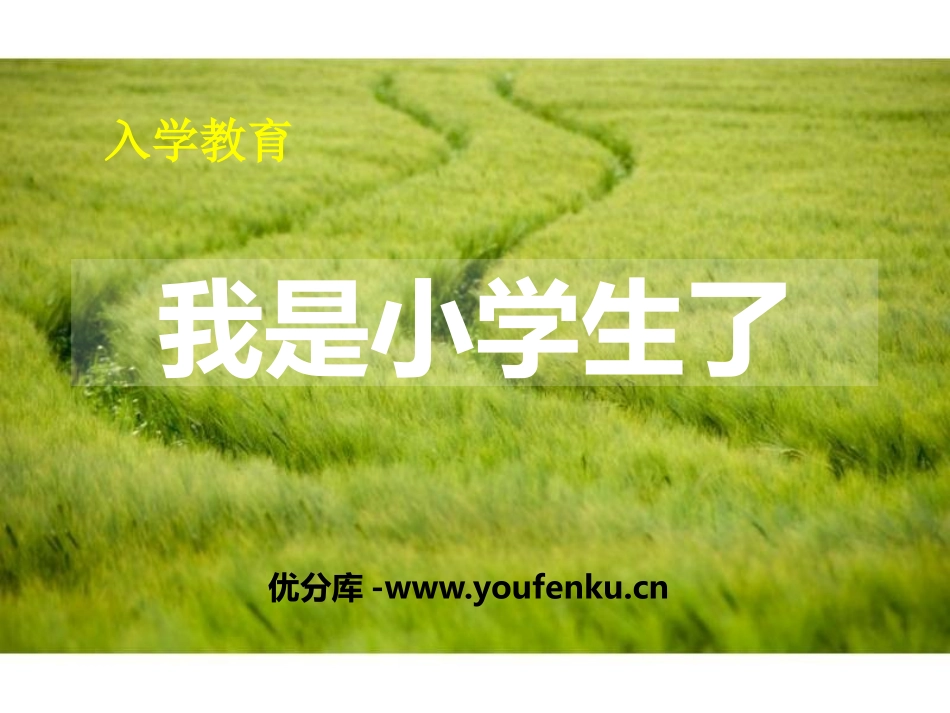 《我是小学生了》PPT课件[校规主题班会PPT]_第1页
