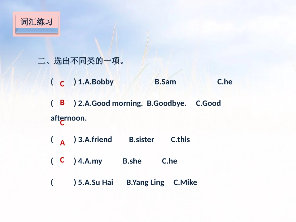 《My friends》课堂练习PPT课件[牛津译林版英语三年级]_第3页