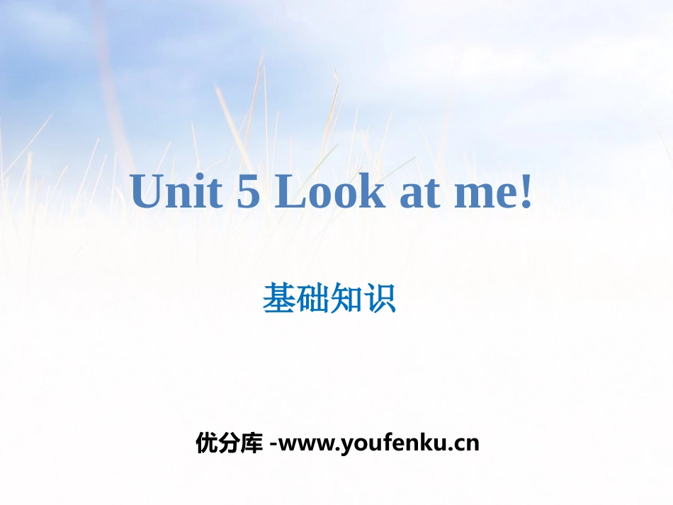 《Look at me!》基础知识PPT课件_第1页