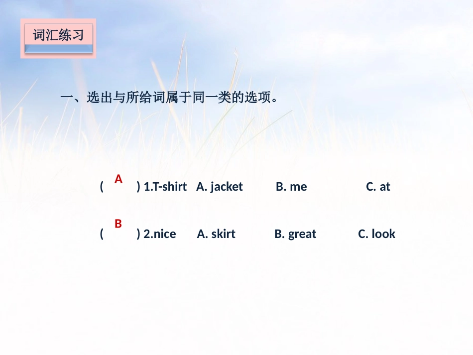 《Look at me!》课堂练习PPT课件_第2页
