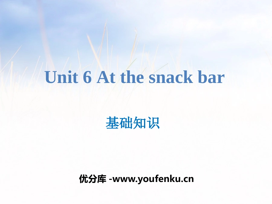 《At the snack bar》基础知识PPT课件_第1页