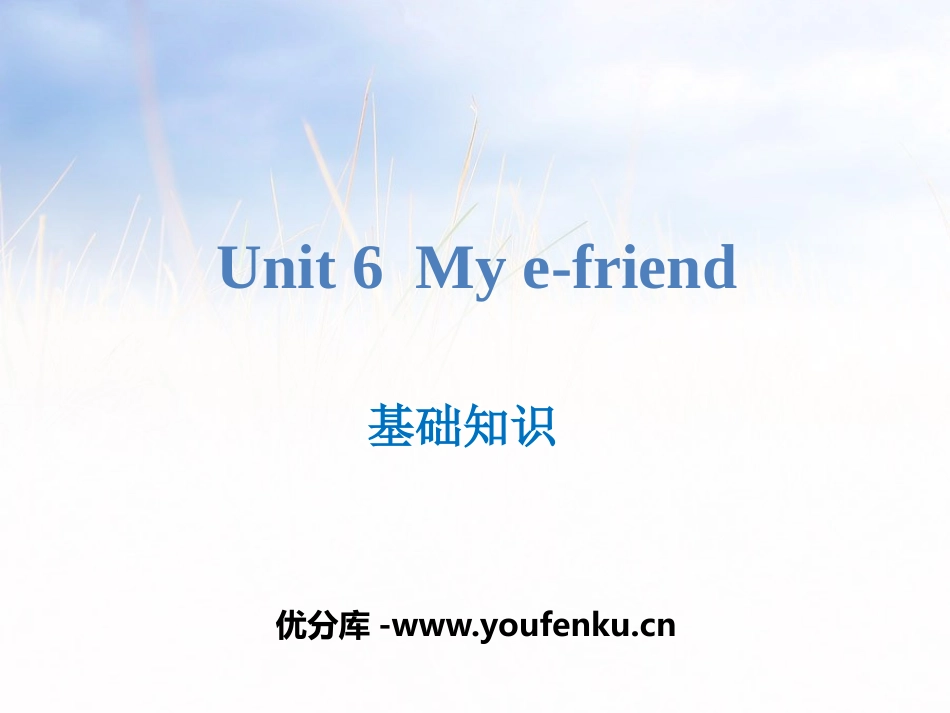 《My e-friend》基础知识PPT课件_第1页