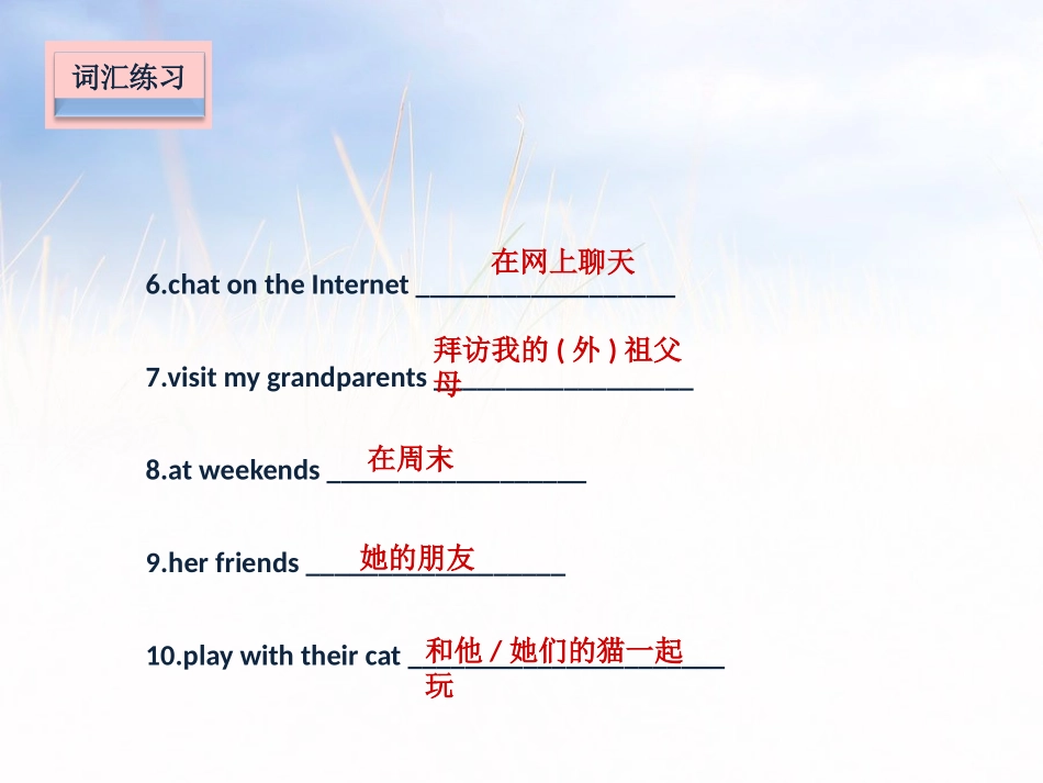 《At weekends》课堂练习PPT课件_第3页