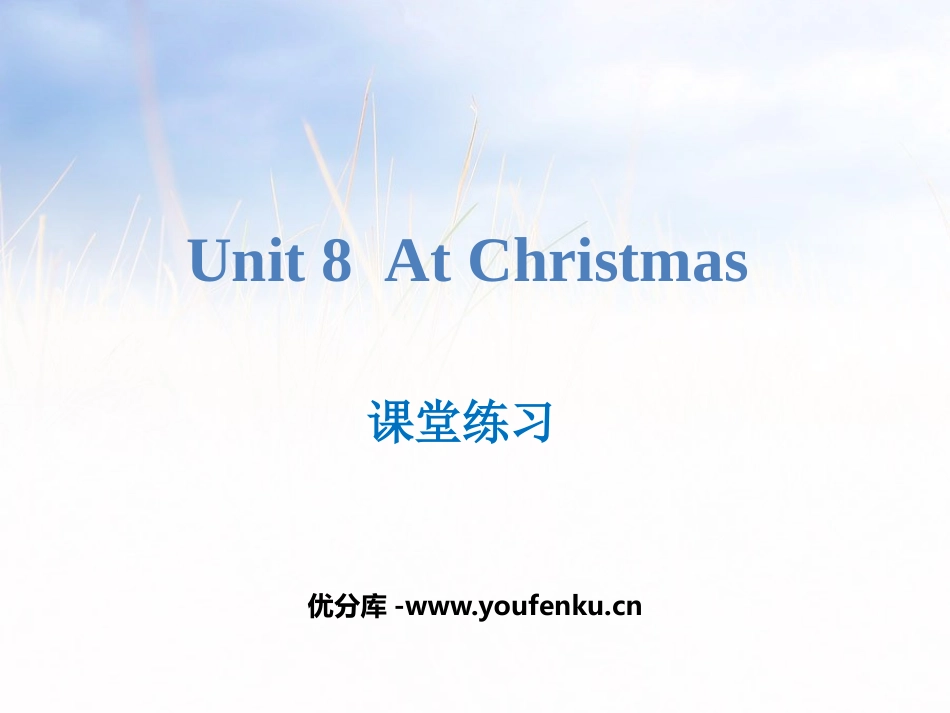 《At Christmas》课堂练习PPT课件_第1页