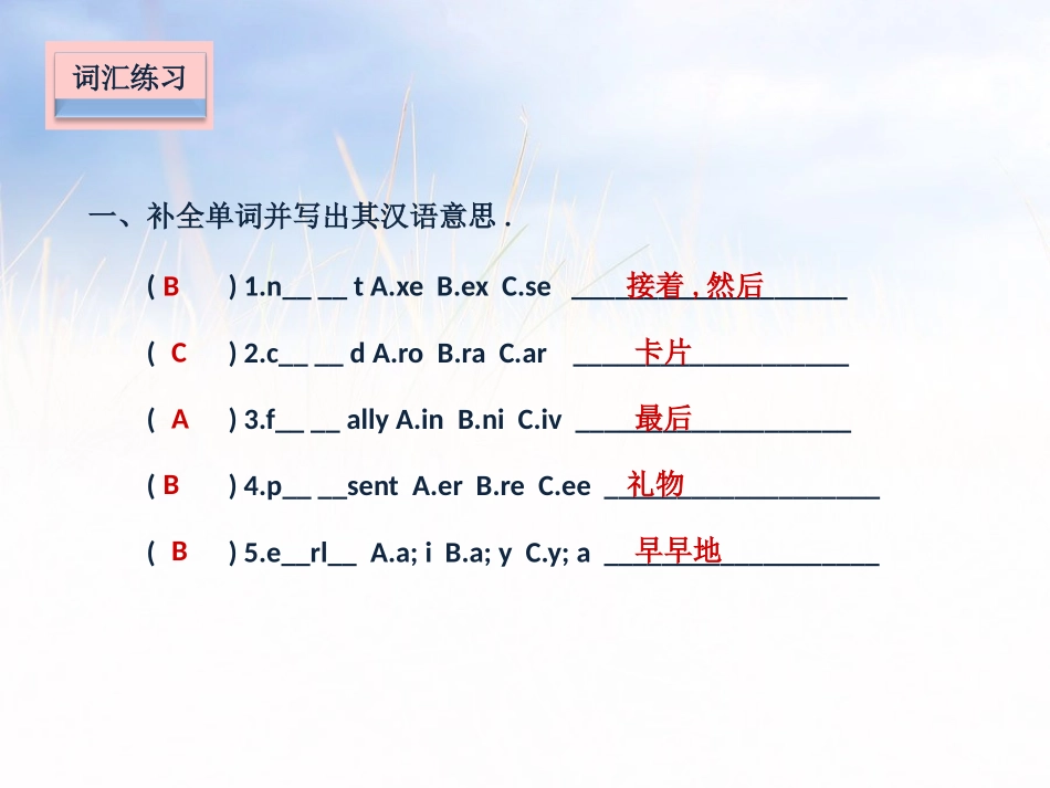 《At Christmas》课堂练习PPT课件_第2页