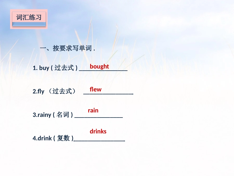 《What a day!》课堂练习PPT课件_第2页