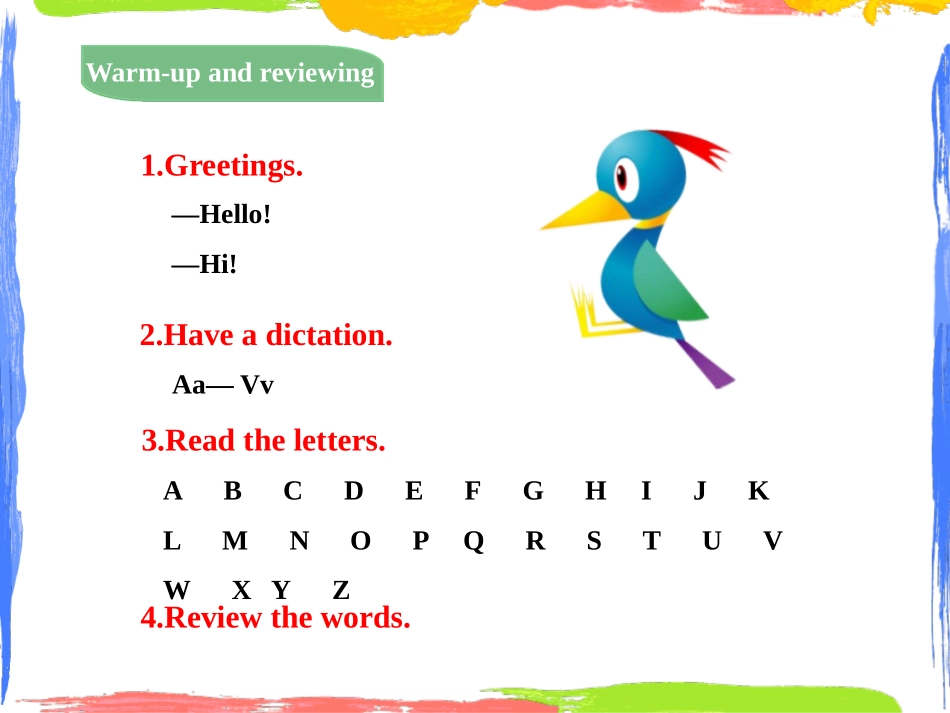 《More Letters》Friends and Colours PPT教学课件_第2页
