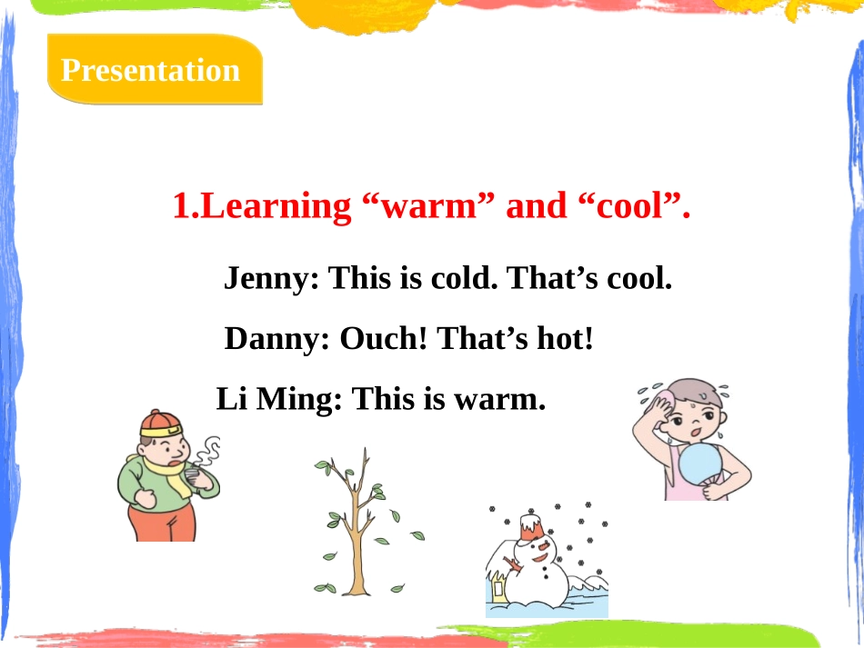 《Warm and Cool》Feelings and Body PPT教学课件_第2页