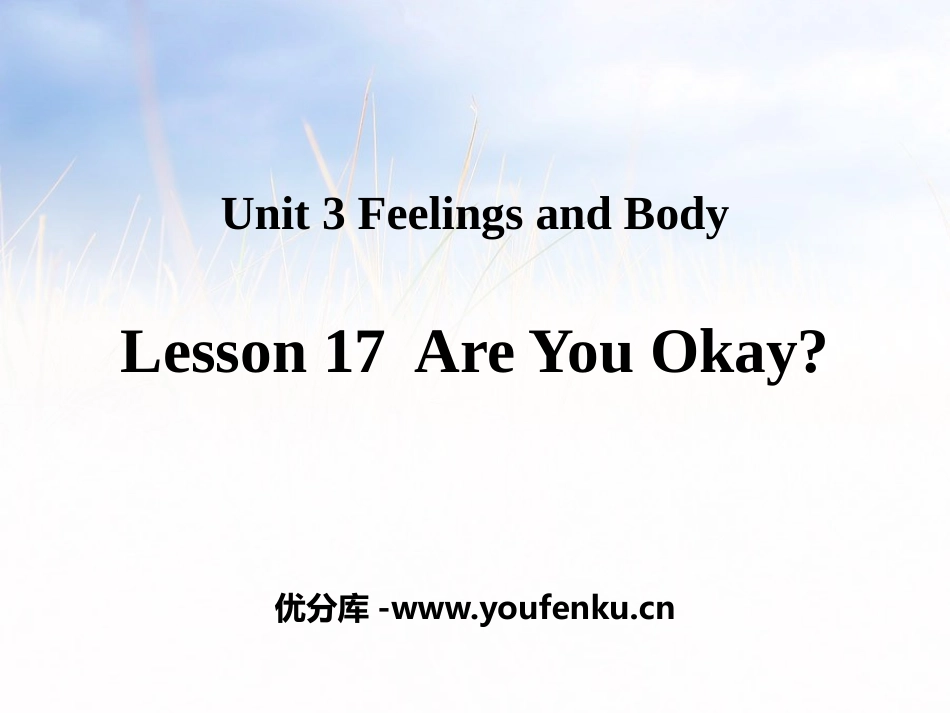 《Are You Okay?》Feelings and Body PPT教学课件_第1页