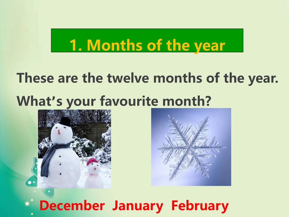 《Months of the Year》Days and Months PPT教学课件_第2页