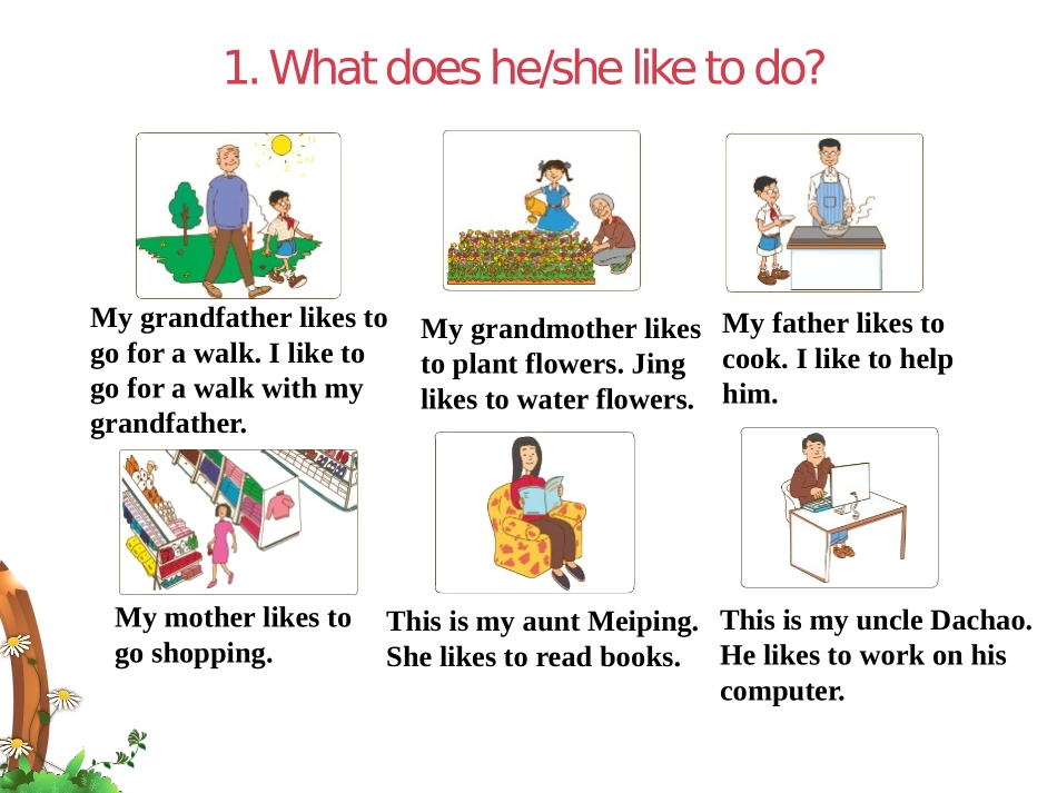 《What Do They Like to Do?》My Family PPT教学课件_第3页