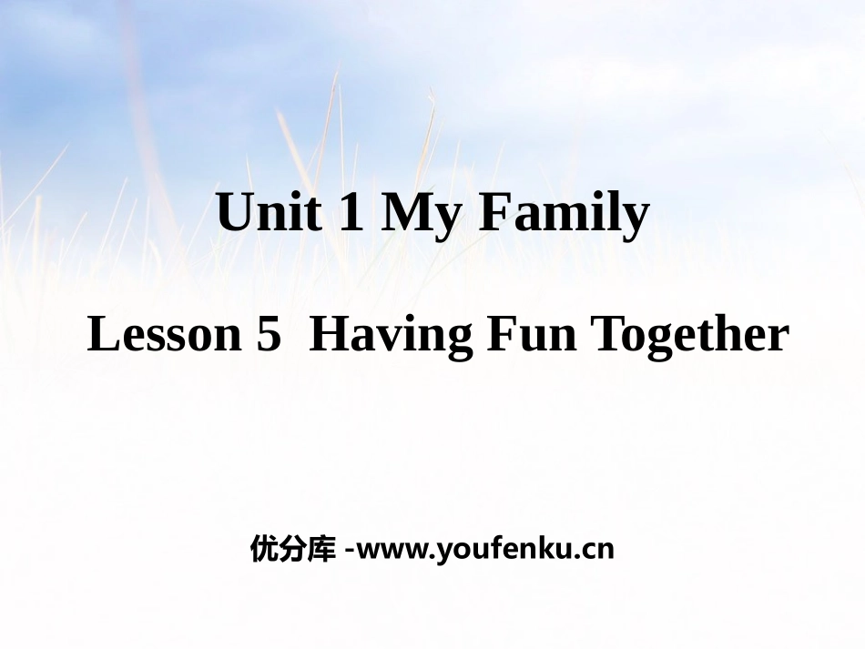 《Having Fun Together》My Family PPT课件_第1页