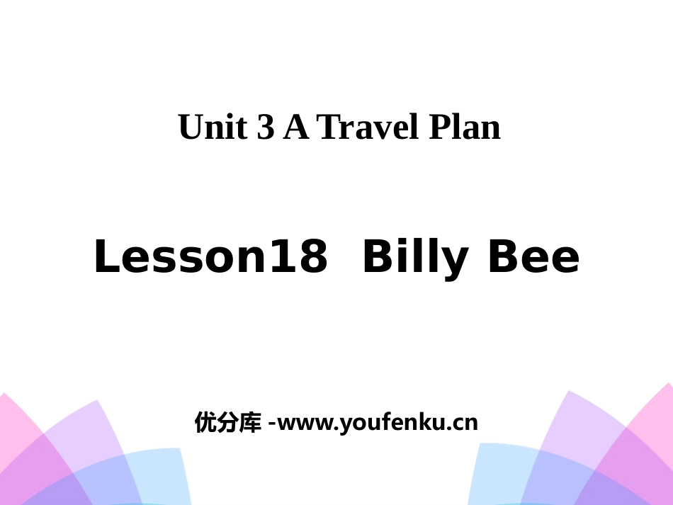 《Billy Bee》A Travel Plan PPT课件_第1页