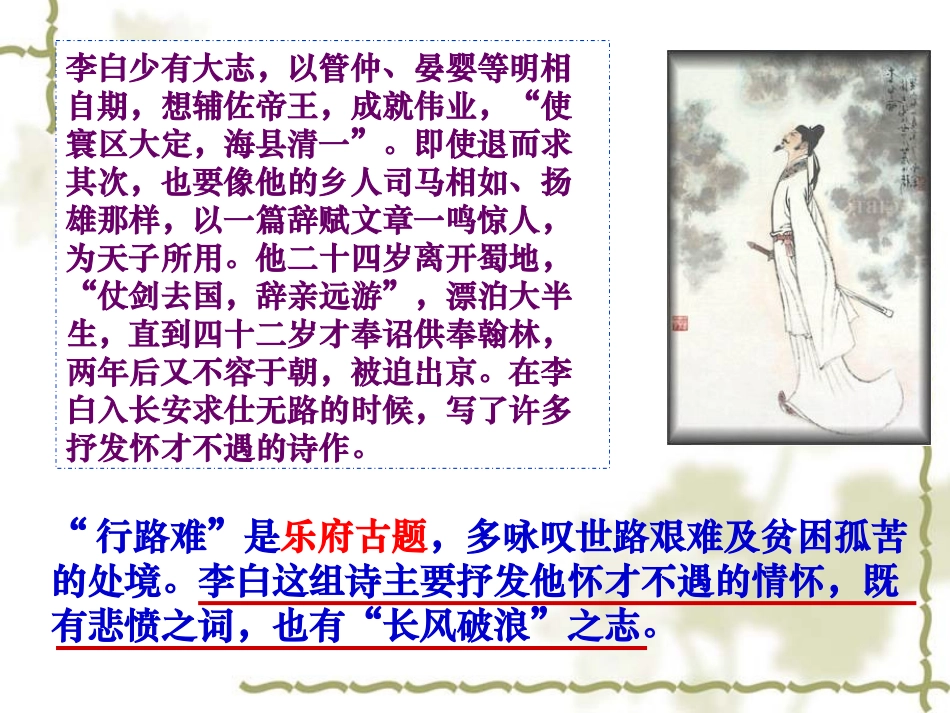 《行路难》PPT课件[部编版八年级语文下册]_第2页