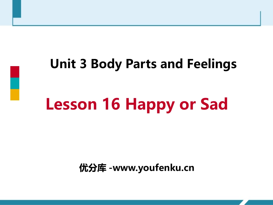《Happy or Sad》Body Parts and Feelings PPT免费课件_第1页
