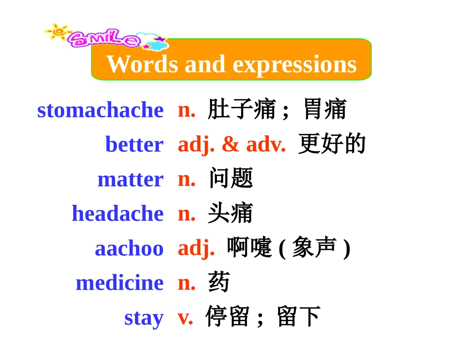 《Seeing a Doctor》Body Parts and Feelings PPT课件_第2页