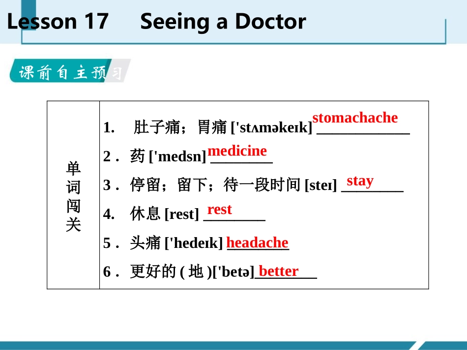 《Seeing a Doctor》Body Parts and Feelings PPT教学课件_第2页