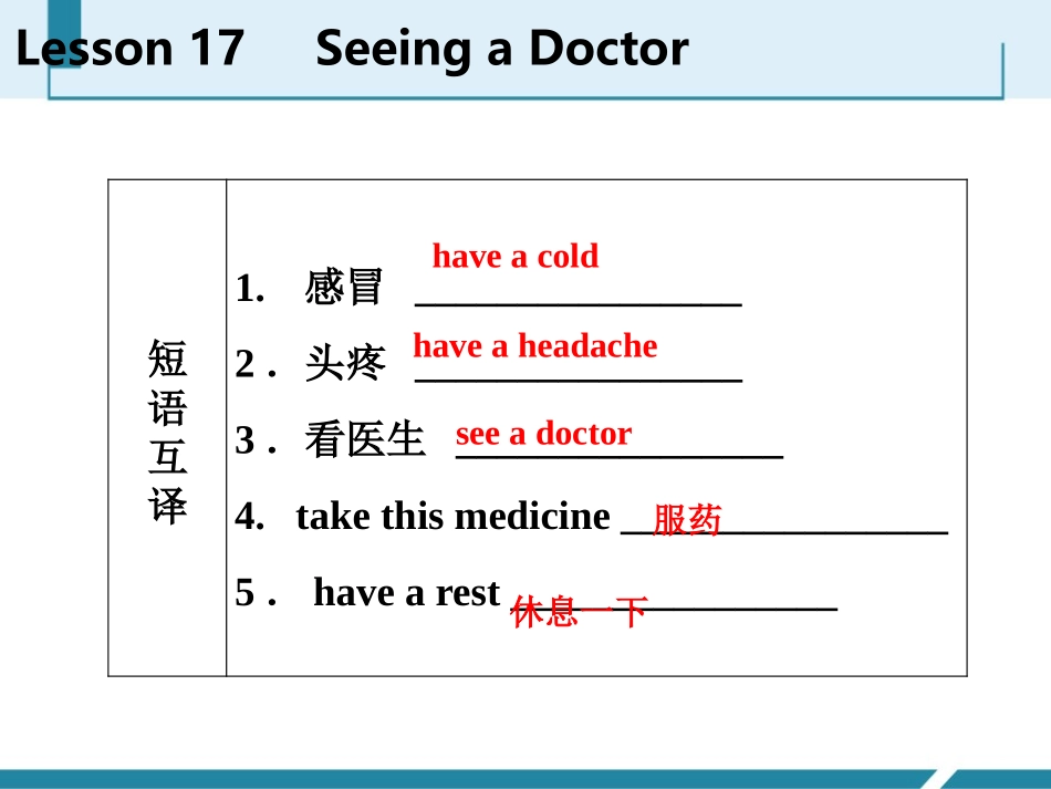 《Seeing a Doctor》Body Parts and Feelings PPT教学课件_第3页