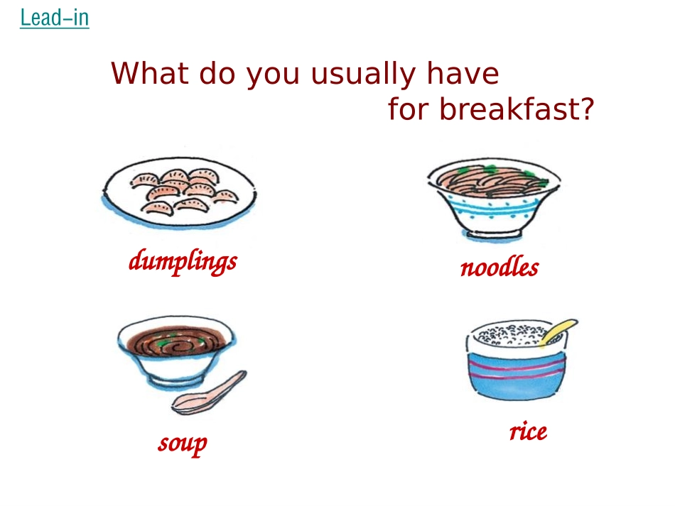 《Time for Breakfast!》Food and Restaurants PPT课件_第3页