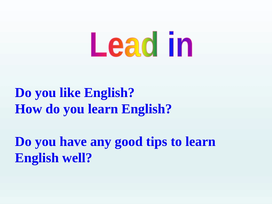 《How do I learn English?》I Love Learning English PPT教学课件_第2页
