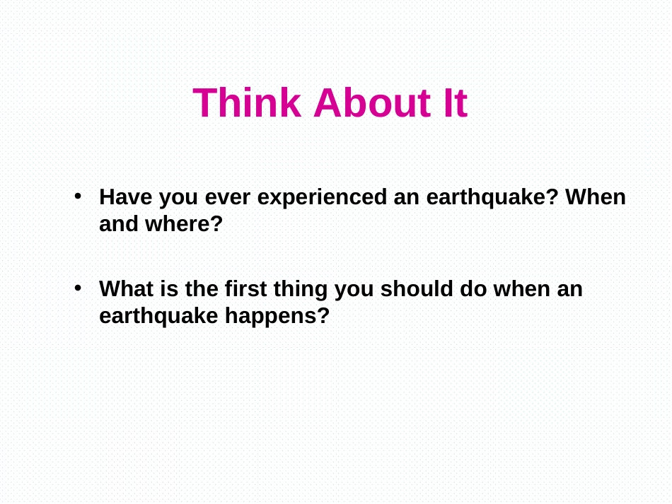 《Staying Safe in an Earthquake》Safety PPT教学课件_第2页