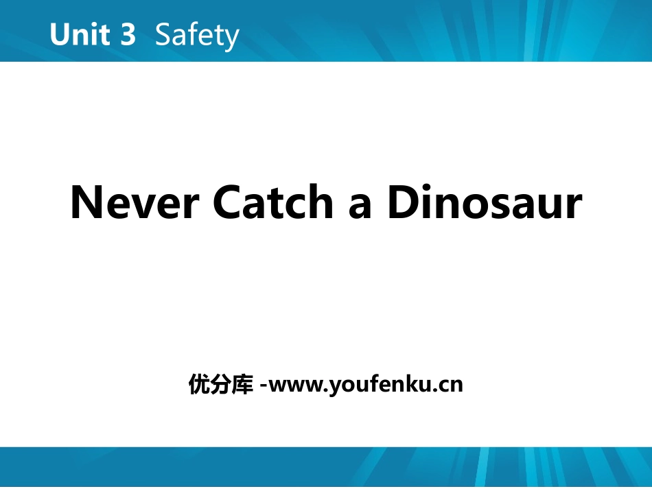 《Never Catch a Dinosaur》Safety PPT教学课件_第1页