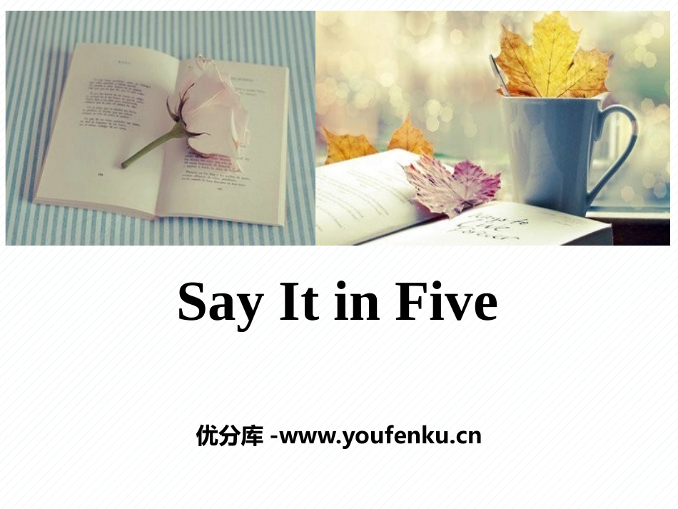 《Say It in Five》Stories and Poems PPT课件_第1页