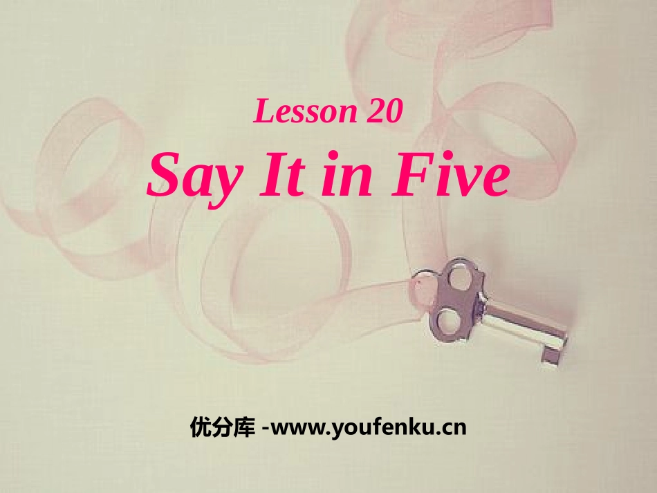 《Say It in Five》Stories and Poems PPT课件_第1页