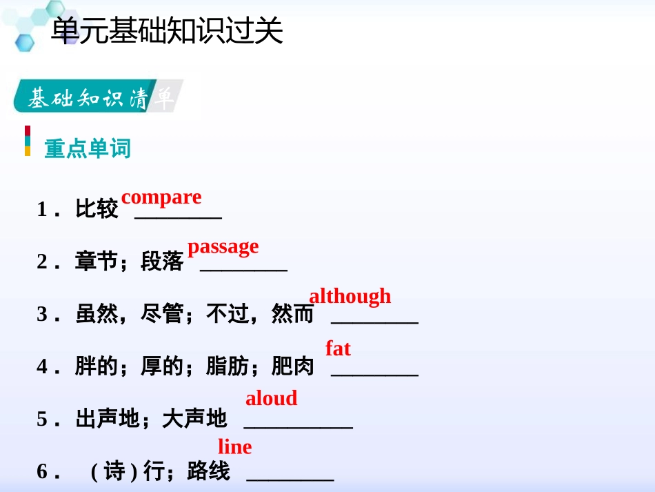 《单元基础知识过关》Stories and Poems PPT课件_第2页