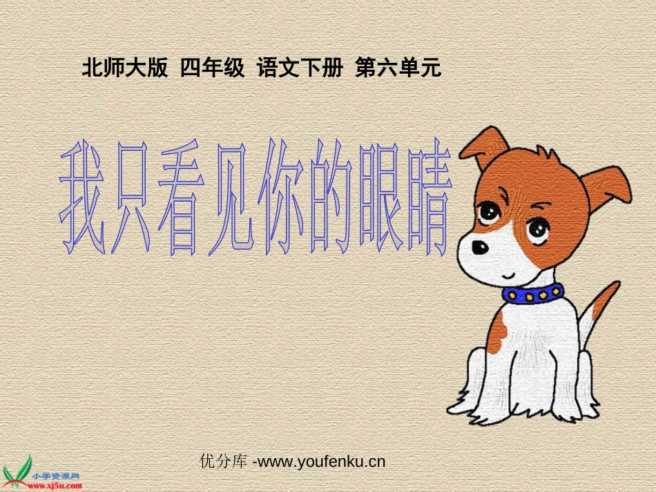 《我只看见你的眼睛》PPT课件[北师大版四年级语文下册]_第1页