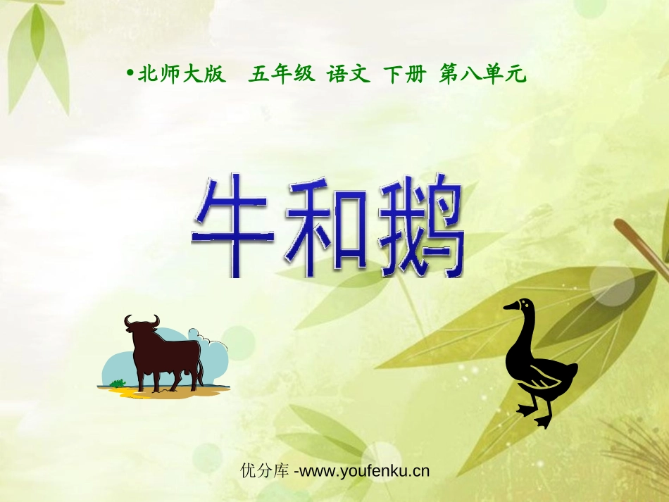 《牛和鹅》PPT课件[北师大版五年级语文下册]_第1页