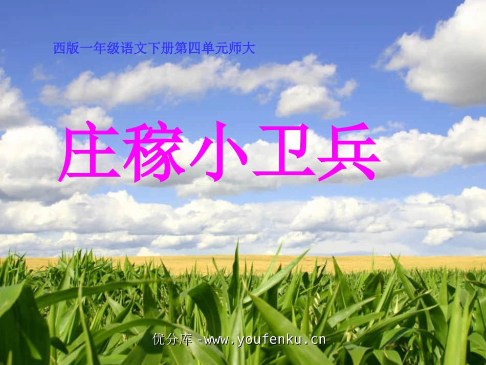 《庄稼小卫兵》PPT课件[西师大版一年级语文下册]_第1页
