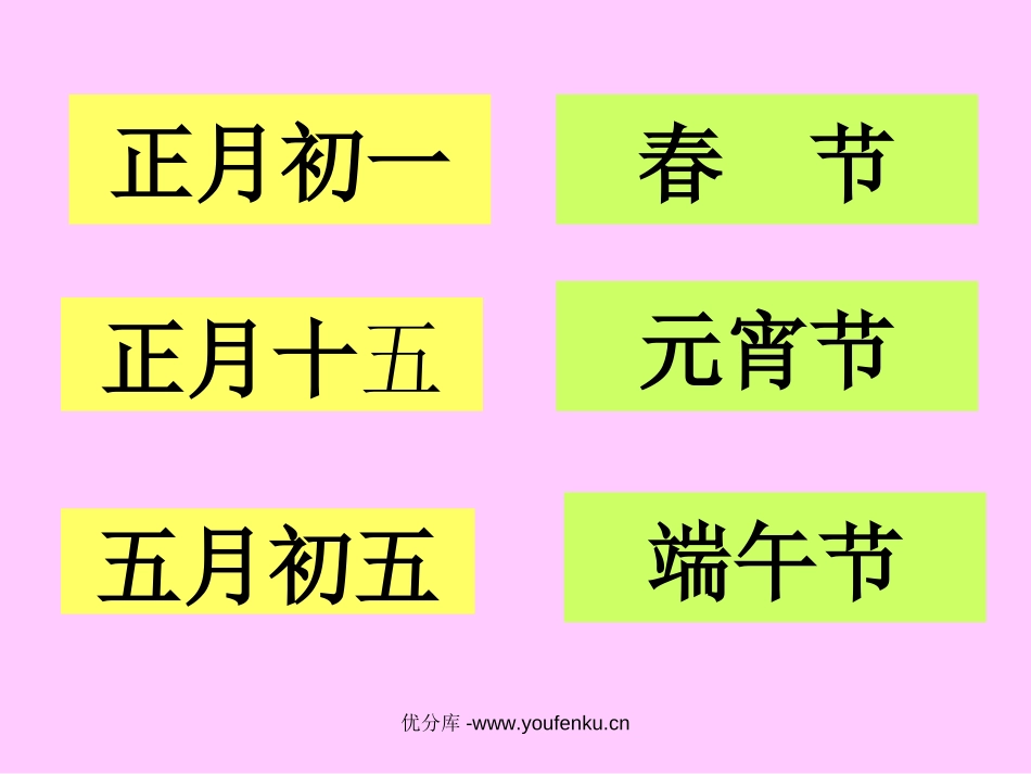 《传统佳节》PPT课件[西师大版二年级语文下册]_第1页