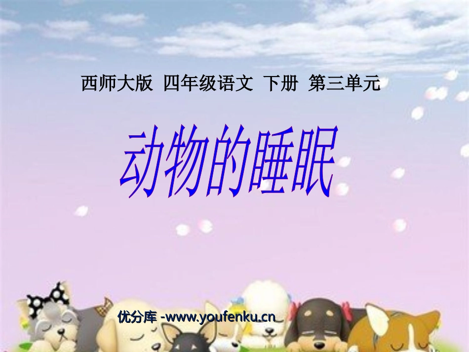 《动物的睡眠》PPT课件[西师大版四年级语文下册]_第1页