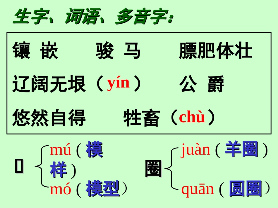 《牧场之国》PPT课件[西师大版四年级语文下册]_第1页