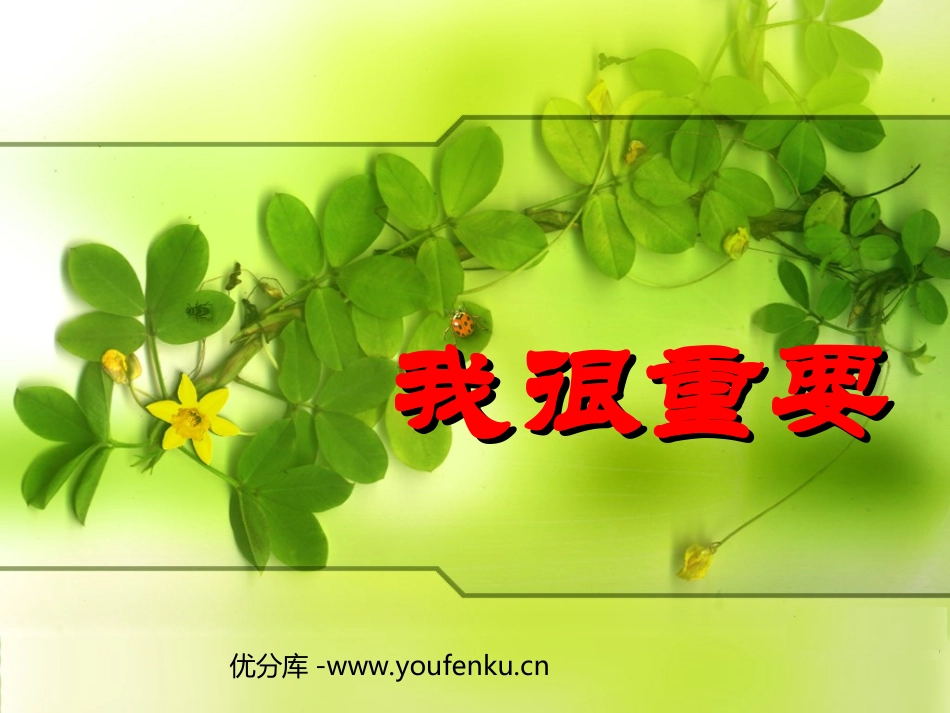 《我很重要》PPT课件[西师大版六年级语文下册]_第1页