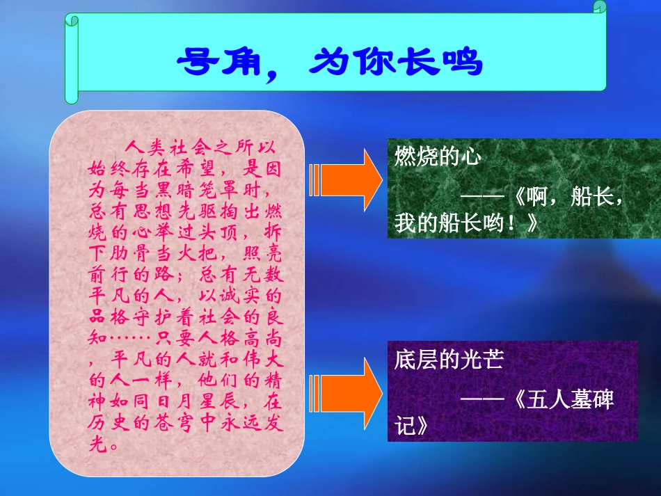《啊,船长,我的船长》PPT课件[北师大版七年级语文下册]_第2页